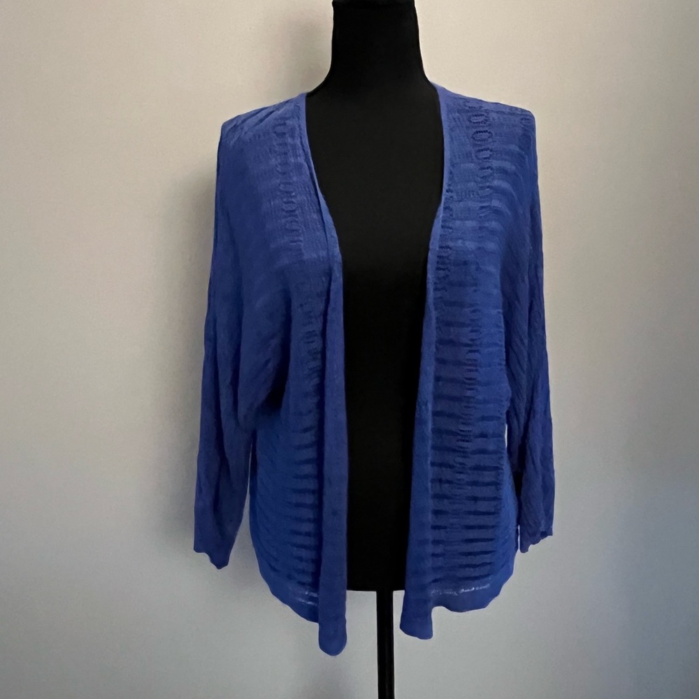 NIC+ZOE Size XL Blue Cardigan